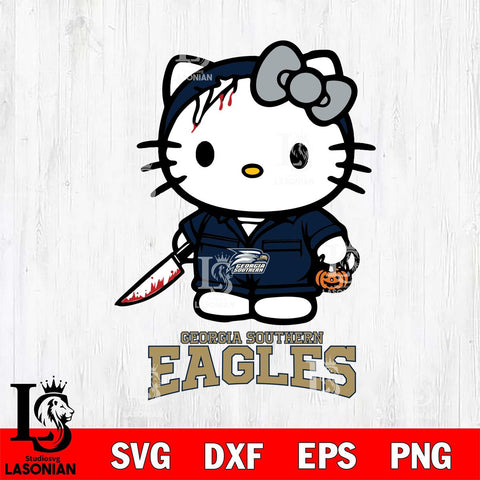 Georgia Southern Eagles Hello Kitty Horror 5 Svg Eps Dxf Png File, Digital Download