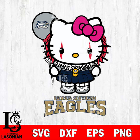 Georgia Southern Eagles Hello Kitty Horror 7 Svg Eps Dxf Png File, Digital Download