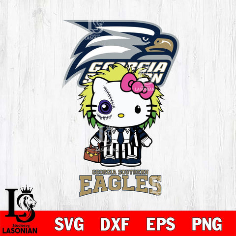 Georgia Southern Eagles Hello Kitty Horror 8 Svg Eps Dxf Png File, Digital Download