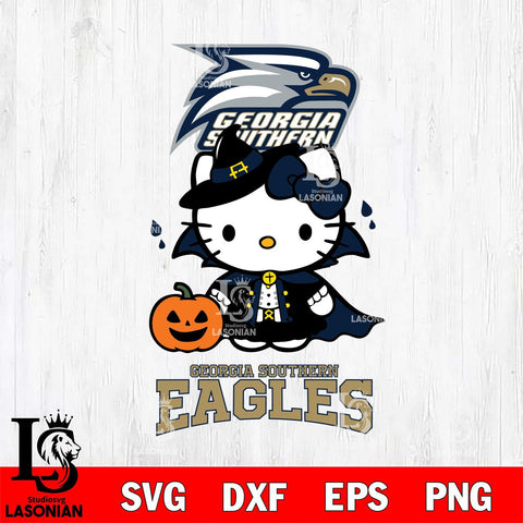 Georgia Southern Eagles Hello Kitty Horror 9 Svg Eps Dxf Png File, Digital Download