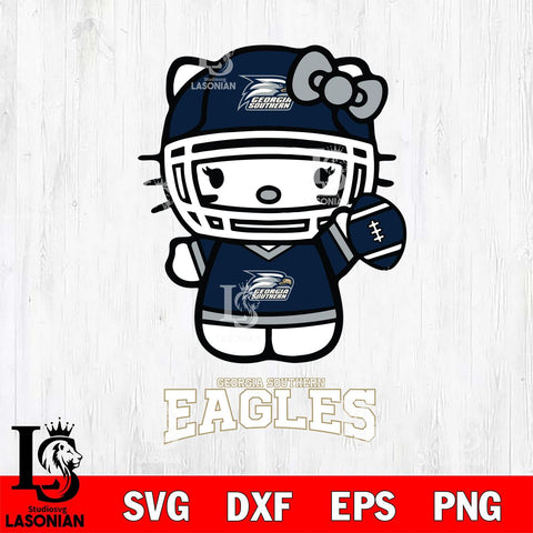 Georgia Southern Eagles Hello Kitty NCAA 1 Svg Eps Dxf Png File, Digital Download, Instant Download