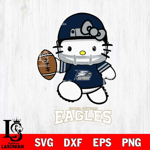 Georgia Southern Eagles Hello Kitty NCAA 4 Svg Eps Dxf Png File, Digital Download, Instant Download
