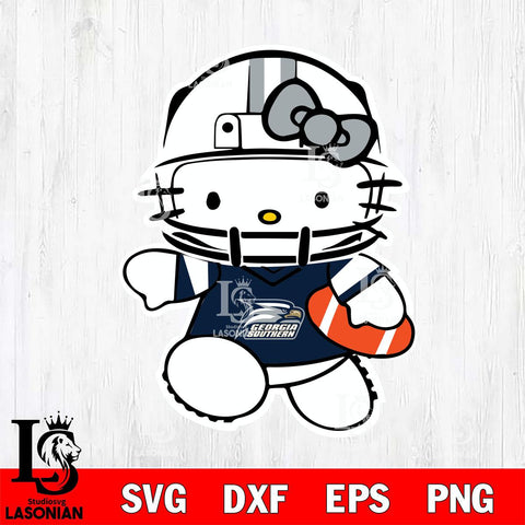 Georgia Southern Eagles Hello Kitty sport 8 Svg Eps Dxf Png File, NCAA svg, Digital Download, Instant Download