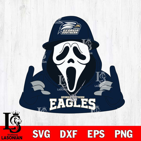 Georgia Southern Eagles Horror Character Ghostface Sport Svg Eps Dxf Png File, NCAA svg, Digital Download, Instant Download