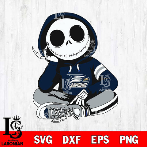 Georgia Southern Eagles Jack Skellington halloween Svg Eps Dxf Png File, NCAA svg, Digital Download, Instant Download