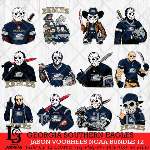 Georgia Southern Eagles Jason Voorhees Horror Bundle 12 SVG Eps Dxf Png File, bundle NCAA svg, Digital Download, Instant Download