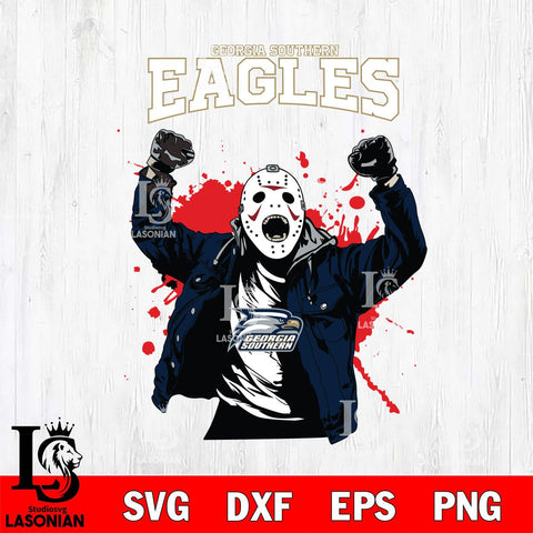 Georgia Southern Eagles Jason Voorhees Horror Halloween 3 Svg Eps Dxf Png File, NCAA svg, Digital Download, Instant Download