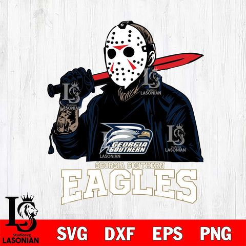 Georgia Southern Eagles Jason Voorhees Horror Halloween Svg Eps Dxf Png File, NCAA svg, Digital Download, Instant Download