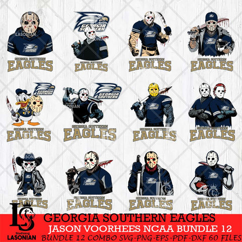 Georgia Southern Eagles Jason Voorhees NCAA Bundle 12 SVG Svg Eps Dxf Png File, Digital Download