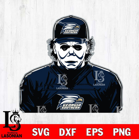 Georgia Southern Eagles Michael Myers Horror Halloween Svg Eps Dxf Png File, NCAA svg, Digital Download, Instant Download