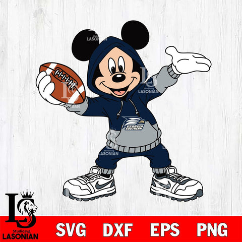 Georgia Southern Eagles Mickey Disney Football Christmas File Cut, NCAA SVG DXF EPS PNG FILE, Digital Download , Criucut , Silhouette