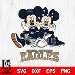 Georgia Southern Eagles Mickey Minnie Mouse Football Sit Svg Eps Dxf Png File, NCAA svg , File Cut , Digital Download , Instant Download, Cut Svg Files