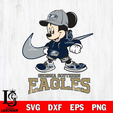 Georgia Southern Eagles Mickey Mouse NIKE, Svg Eps Dxf Png File, Digital Download