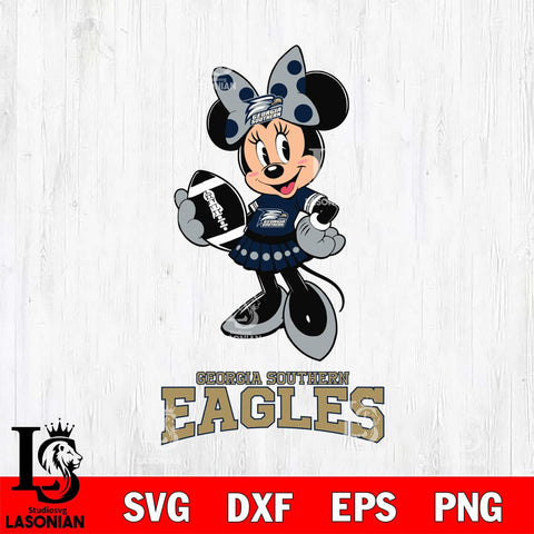 Georgia Southern Eagles Minnie Mouse, Svg Eps Dxf Png File, Digital Download