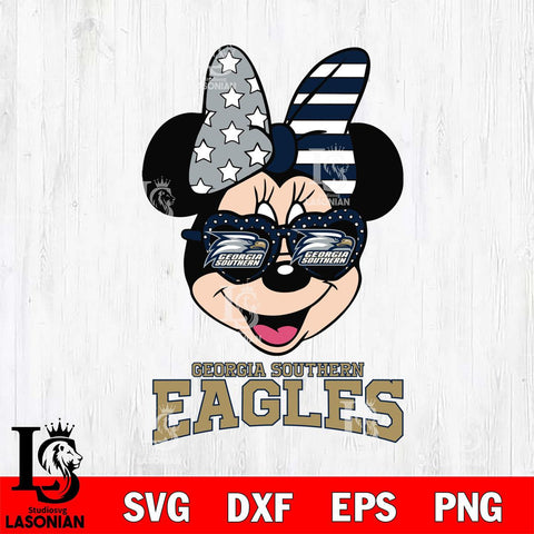 Georgia Southern Eagles Minnie Mouse Love 2, Svg Eps Dxf Png File, Digital Download