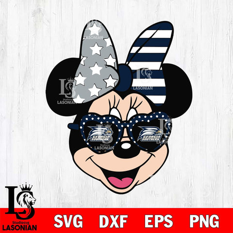 Georgia Southern Eagles Minnie Mouse Love Svg Eps Dxf Png File, NCAA svg, Digital Download, Instant Download