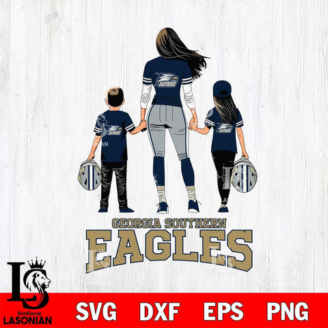 Georgia Southern Eagles Mother and son Rugby SVG DXF EPS PNG FILE,NCAA SVG, Father day Digital Download,Instant Download, Silhouette