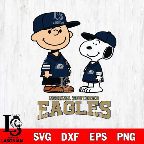 Georgia Southern Eagles Peanuts Snoopy Football SVG DXF EPS PNG FILE,Snoopy File Cut, NCAA Digital Download,Instant Download,Christmas Silhouette