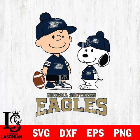 Georgia Southern Eagles Peanuts Snoopy Friends Football SVG DXF EPS PNG FILE,Snoopy File Cut, NCAA Digital Download,Instant Download,Christmas Silhouette