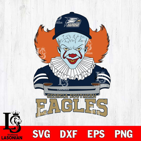 Georgia Southern Eagles Pennywise Horror Sport 2 Svg Eps Dxf Png File, Digital Download