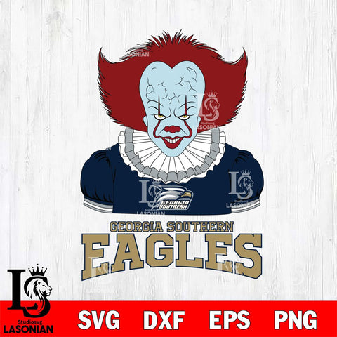 Georgia Southern Eagles Pennywise Horror Sport 5 Svg Eps Dxf Png File, Digital Download