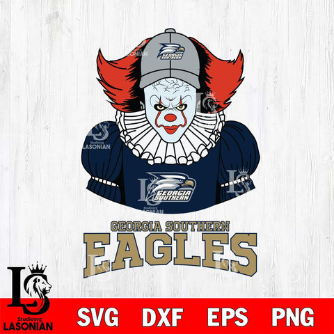 Georgia Southern Eagles Pennywise Horror Sport 7 Svg Eps Dxf Png File, Digital Download