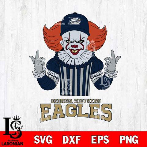 Georgia Southern Eagles Pennywise Horror Sport 8 Svg Eps Dxf Png File, Digital Download