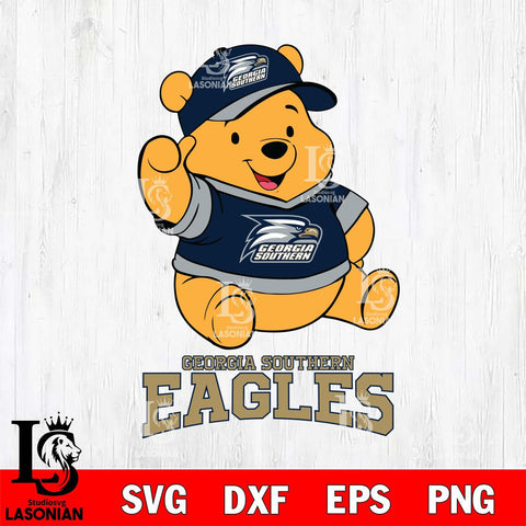 Georgia Southern Eagles Pooh Bear Disney, Svg Eps Dxf Png File, Digital Download