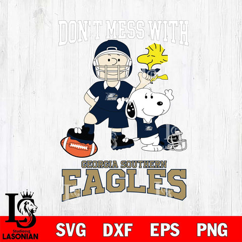 Georgia Southern Eagles Snoopy Dont mess with SVG DXF EPS PNG FILE,Snoopy File Cut, NCAA Digital Download,Instant Download,Christmas Silhouette