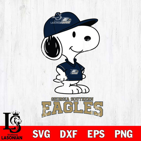 Georgia Southern Eagles Snoopy Football sport SVG DXF EPS PNG FILE,Snoopy File Cut, NCAA Digital Download,Instant Download,Christmas Silhouette