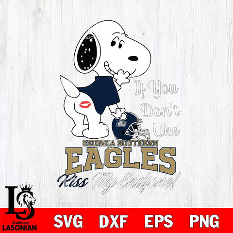 Georgia Southern Eagles Snoopy If you dont like kiss SVG DXF EPS PNG FILE,Snoopy File Cut, NCAA Digital Download,Instant Download,Christmas Silhouette