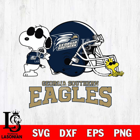 Georgia Southern Eagles Snoopy Sport 2 Svg Eps Dxf Png File, Digital Download