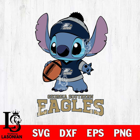 Georgia Southern Eagles Stitch Disney, Svg Eps Dxf Png File, Digital Download