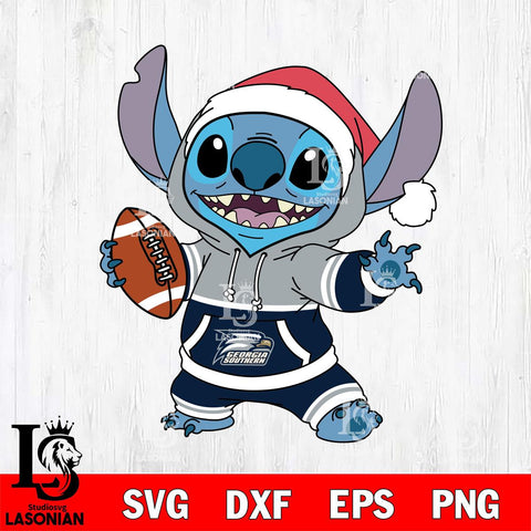 Georgia Southern Eagles Stitch Football Christmas File Cut, NCAA SVG DXF EPS PNG FILE, Digital Download , Criucut , Silhouette