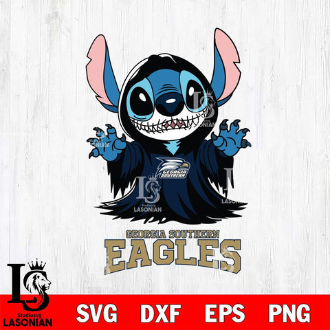 Georgia Southern Eagles Stitch Ghost Svg Eps Dxf Png File, NCAA svg, Digital Download, Instant Download