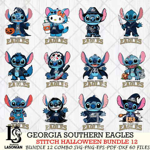 Georgia Southern Eagles Stitch Horror Bundle 12 SVG Svg Eps Dxf Png File, NCAA svg, Digital Download, Instant Download