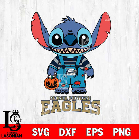 Georgia Southern Eagles Stitch Horror Halloween Svg Eps Dxf Png File, NCAA svg, Digital Download, Instant Download