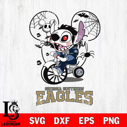Georgia Southern Eagles Stitch Jigsaws Halloween Svg Eps Dxf Png File, Digital Download, Instant Download