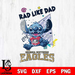 Georgia Southern Eagles Stitch Love Rad Like Dad SVG DXF EPS PNG FILE, NCAA File Cut,Digital Download,Instant Download