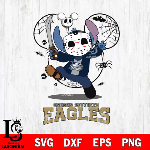 Georgia Southern Eagles Stitch jason voorhees Halloween Svg Eps Dxf Png File, Digital Download, Instant Download