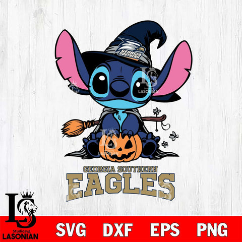 Georgia Southern Eagles Stitch witch Svg Eps Dxf Png File, NCAA svg, Digital Download, Instant Download