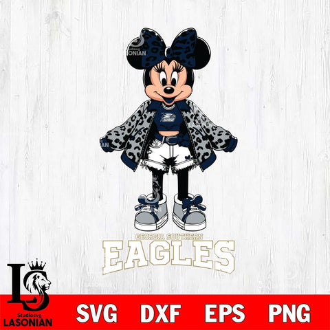 Georgia Southern Eagles Style Minnie Disney Svg Eps Dxf Png File, Digital Download, Instant Download