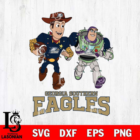 Georgia Southern Eagles Woody & Buzz Lightyear Football Cricut,Christmas SVG DXF EPS PNG FILE, NCAA Digital Download,Instant Download, Silhouette