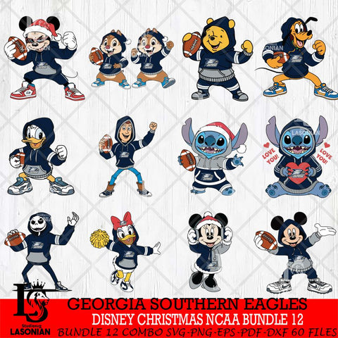 Georgia Southern Eagles  Disney christmas NCAA Bundle File Cut, Bundle NCAA SVG DXF EPS PNG FILE, Digital Download , Criucut , Silhouette