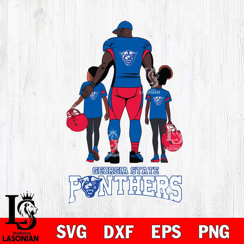 Georgia State Panthers 3 Father and son Rugby SVG DXF EPS PNG FILE,NCAA SVG, Father day Digital Download,Instant Download, Silhouette