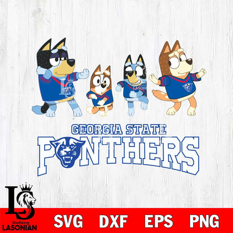 Georgia State Panthers Bluey Dance Mode Squats Svg Eps Dxf Png File, Digital Download, Instant Download