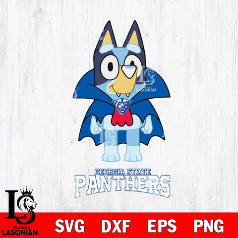 Georgia State Panthers Bluey Dracula Halloween Svg Eps Dxf Png File, Digital Download, Instant Download