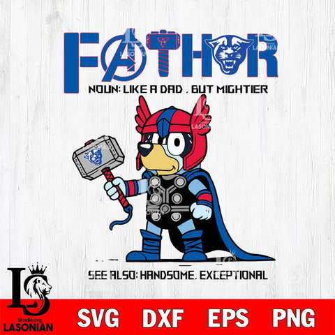 Georgia State Panthers Bluey Fathor Father day Svg Eps Dxf Png File, Digital Download, Instant Download
