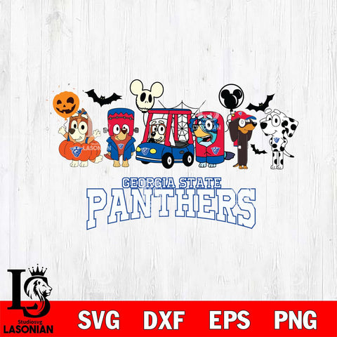 Georgia State Panthers Bluey Halloween Svg Eps Dxf Png File, Digital Download, Instant Download