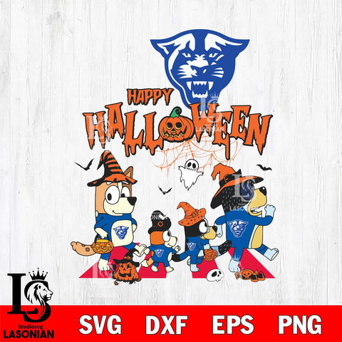 Georgia State Panthers Bluey Halloween Family Svg Eps Dxf Png File, Digital Download, Instant Download